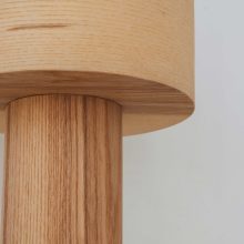 Handmade Wooden Table Lamp 'Barrel II Olivie'