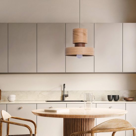 Japa Oak - Χειροποίητο Ξύλινο Φωτιστικό Οροφής