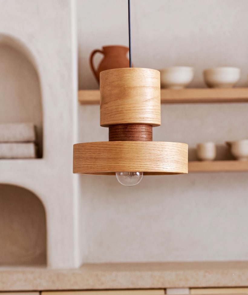 Japa Oak - Handmade Wood Ceiling Light