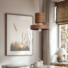 Japa Walnut - Handmade Wood Ceiling Light