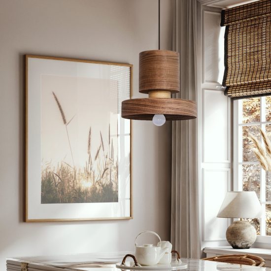 Japa Walnut - Handmade Wood Ceiling Light