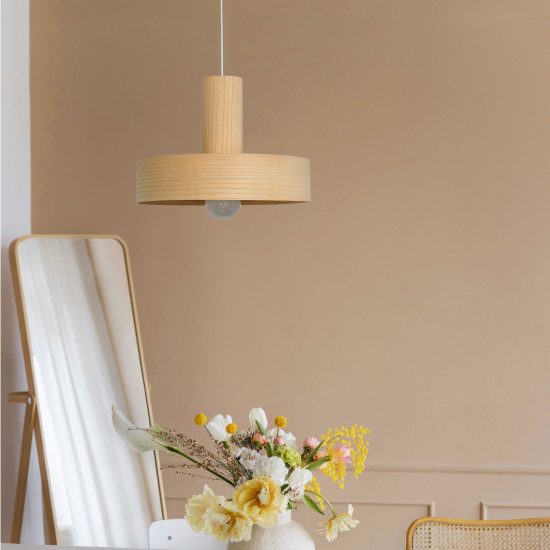 Nora Ash - Χειροποίητο Ξύλινο Φωτιστικό Οροφής