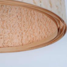 Spiral Pommele - Handmade Wooden Ceiling Light