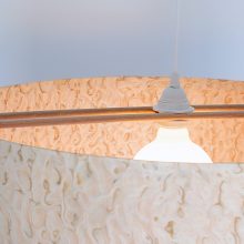 Spiral Pommele - Handmade Wooden Ceiling Light