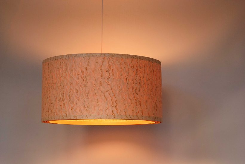 Spiral Pommele - Handmade Wooden Ceiling Light