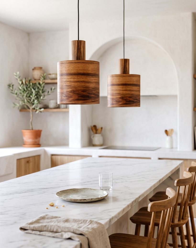 Barrel Mango - Handmade Wooden Pendant Light
