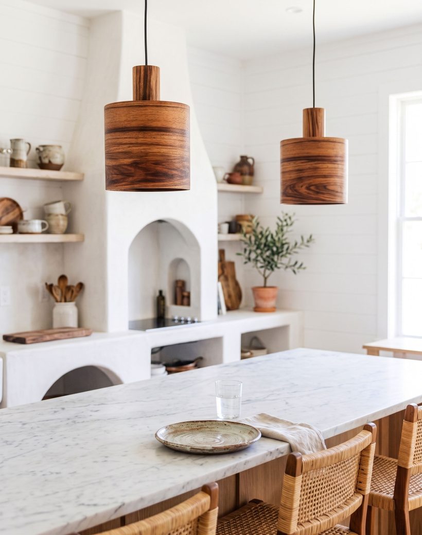 Barrel Mango - Handmade Wooden Pendant Light