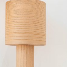 Χειροποίητο Ξύλινο Επιτραπέζιο Φωτιστικό "Barrel II Ash"