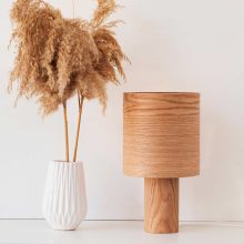 Handmade Wooden Table Lamp "Barrel II Oak"