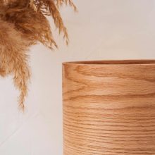 Handmade Wooden Table Lamp "Barrel II Oak"