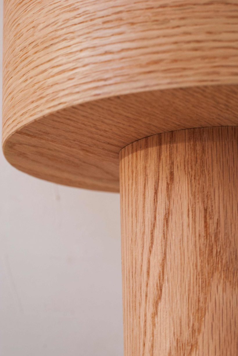 Handmade Wooden Table Lamp "Barrel II Oak"