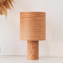 Handmade Wooden Table Lamp "Barrel II Oak"