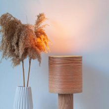 Handmade Wooden Table Lamp "Barrel II Oak"