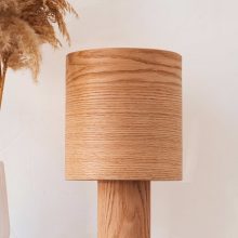 Handmade Wooden Table Lamp "Barrel II Oak"