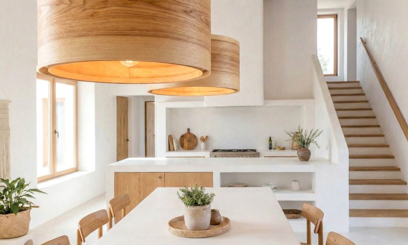 Spiral Olivie- Handmade Wooden Ceiling Light