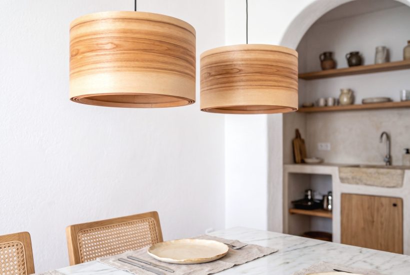 Spiral Olivie- Handmade Wooden Ceiling Light