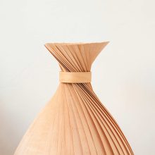 Handmade Wooden Table Lamp 'Motif Wood 3 Teepee'