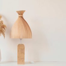 Handmade Wooden Table Lamp 'Motif Wood 3 Teepee'
