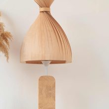 Handmade Wooden Table Lamp 'Motif Wood 3 Teepee'