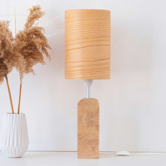 Handmade Wooden Table Lamp " Motif Wood 3 Ash"