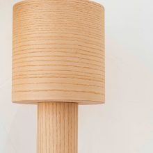 Χειροποίητο Ξύλινο Επιτραπέζιο Φωτιστικό '' Barrel II Ash"