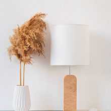 Χειροποίητο Ξύλινο Επιτραπέζιο Φωτιστικό " Motif Wood 3"