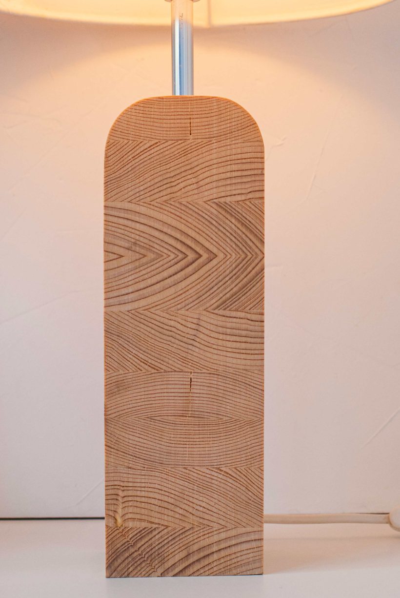 Handmade Wooden Table Lamp " Motif Wood 3"