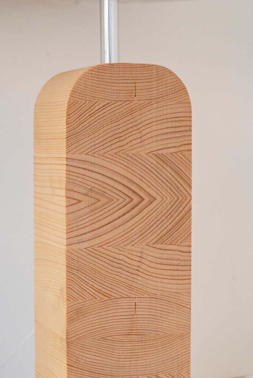 Handmade Wooden Table Lamp " Motif Wood 3"